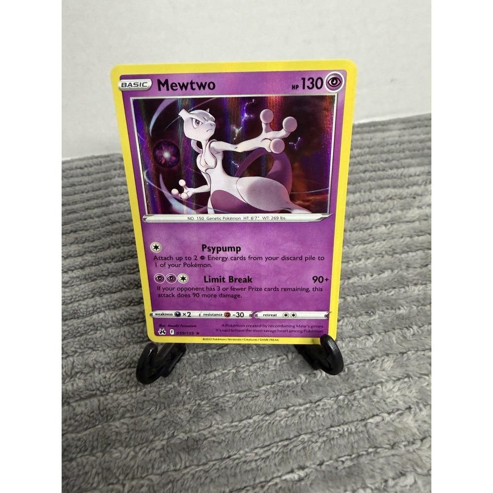 Mewtwo - 059/159 - Holo Rare - Crown Zenith - Pokemon TCG Card -